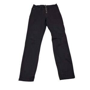 KanCan Women's Button Fly Jeans Black High Rise Skinny Size 1/24
